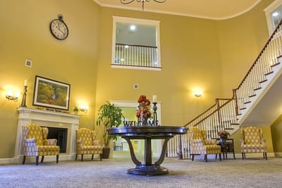 Interior view of a welcoming lobby area