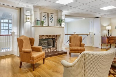Comfortable seating in a cozy common area