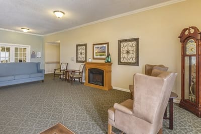 Common area with comfortable seating and decor