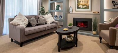 Comfortable living room with cozy decor