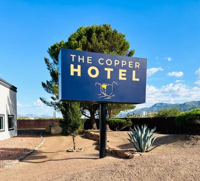 Exterior sign for The Copper Hotel