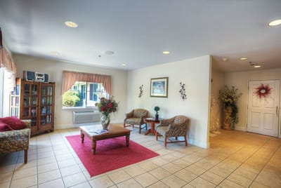 Bright common area in the facility with seating