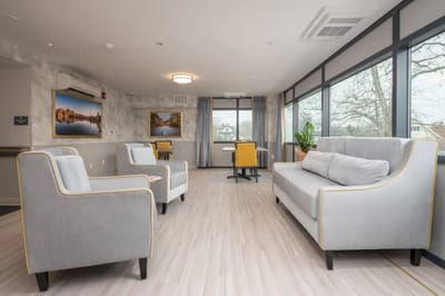 Modern lounge area with comfortable seating