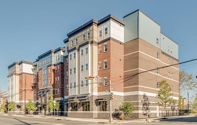 Exterior view of a modern assisted living facility