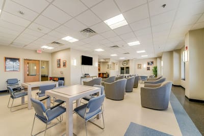 Common area with seating and decor