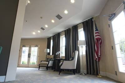 Bright and inviting common area with comfortable seating