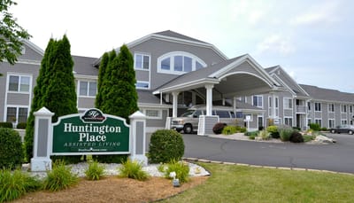 Exterior view of Huntington Place assisted living facility