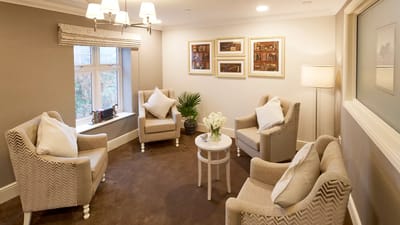 A cozy common area with comfortable seating