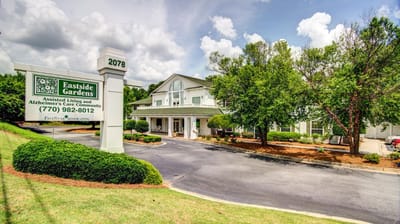 Exterior view of Eastside Gardens assisted living facility