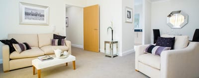 Bright and welcoming interior of a resident suite