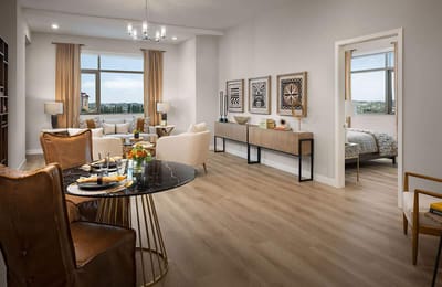 Bright and welcoming interior living space