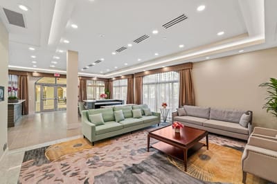 Bright and welcoming lobby area with seating