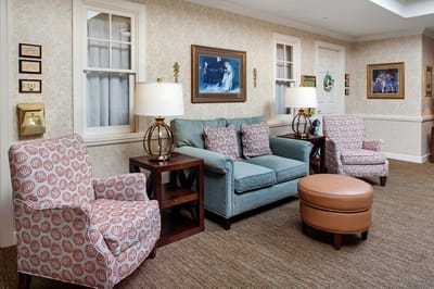 Cozy common area with comfortable seating and decor