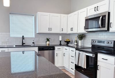 Modern kitchen in a senior living facility