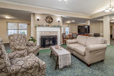 Cozy interior common area with comfortable seating