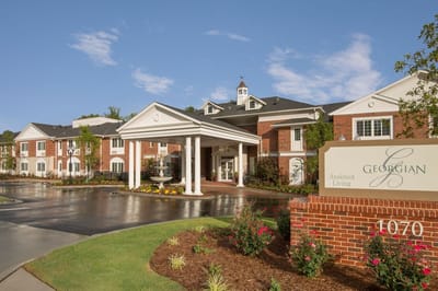 Exterior view of The Georgian Lakeside facility