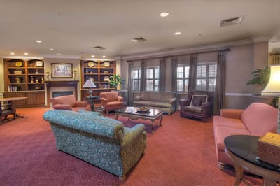 Cozy common area with seating and decor