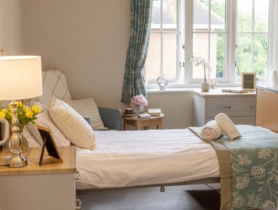 Cozy resident room with natural light and decor