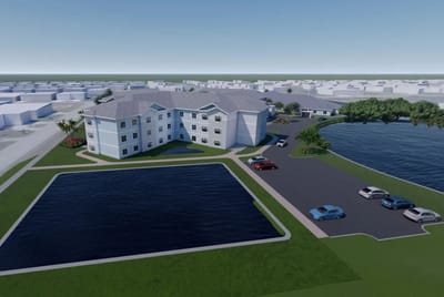 Aerial view of The Meridian at Punta Gorda Isles