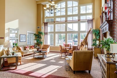 Bright and inviting common area with natural light