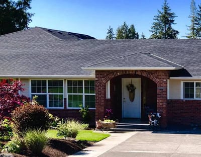 Exterior view of a senior care facility building