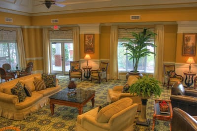 Comfortable lounge area with elegant seating and decor