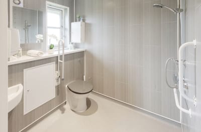 Modern accessible bathroom designed for senior care