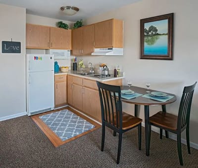 Cozy kitchen setup in a resident's apartment