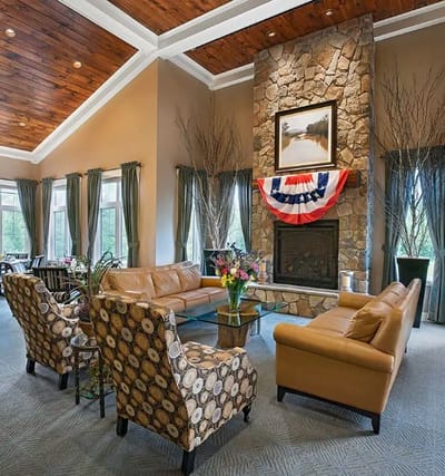 Cozy indoor common area with comfortable seating