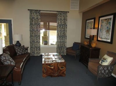 Cozy common area with seating and decor