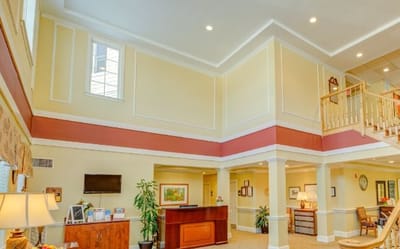 Interior view of a welcoming lobby area