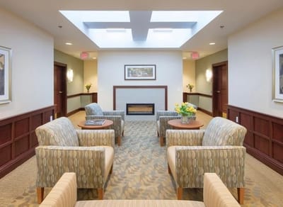 Common area with seating and natural light