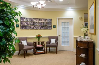 Cozy common area with seating and decor