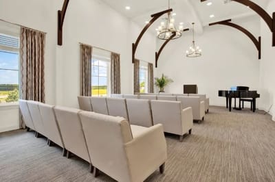 Common area with seating and a piano
