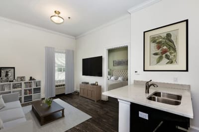Bright interior view of a living space