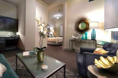 Cozy resident room with seating and decor
