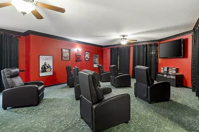 Interior of a relaxation room with seating
