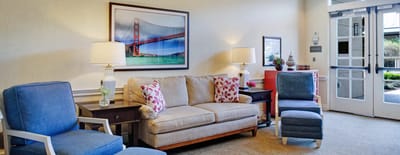 Comfortable lounge area with seating and decor