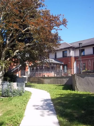 Pathway leading to the building of Butterfly Lodge