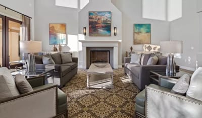 Interior common area with cozy seating and decor