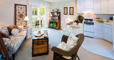 Cozy interior room with natural light and decor