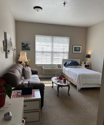 Cozy private resident room with natural light