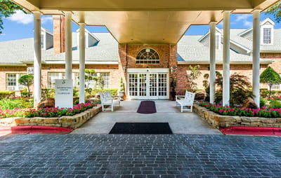 Entrance to Brookdale Club Hill with landscaped grounds