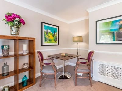 Cozy common area with seating and decor