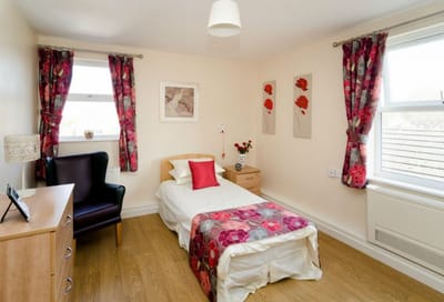 Cozy resident room with floral decor