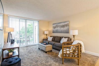 Cozy interior of a resident's living room with natural light