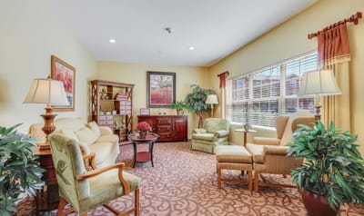 Cozy sitting area in a senior living facility