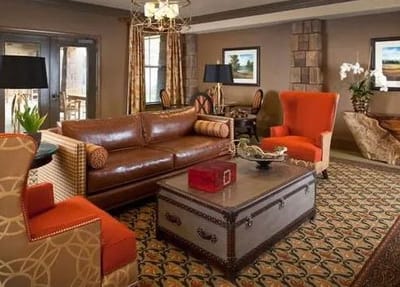 Cozy lounge area in the assisted living facility