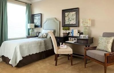 Cozy interior of a resident room with decor