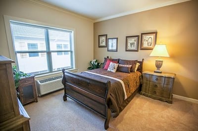 Cozy private bedroom with a comfortable bed and decor